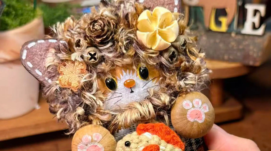 Lucky Little Tabby Cat Handmade Charm