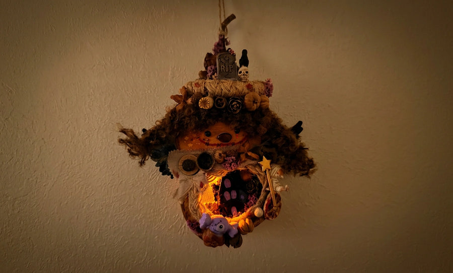 Handmade Light-Up Halloween Hanging Ornament