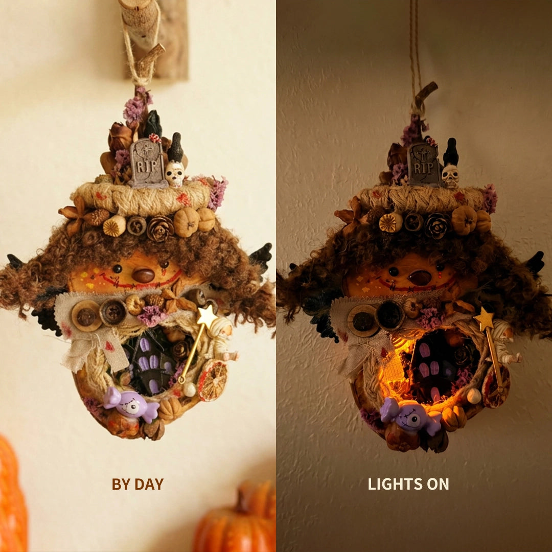 Handmade Light-Up Halloween Hanging Ornament