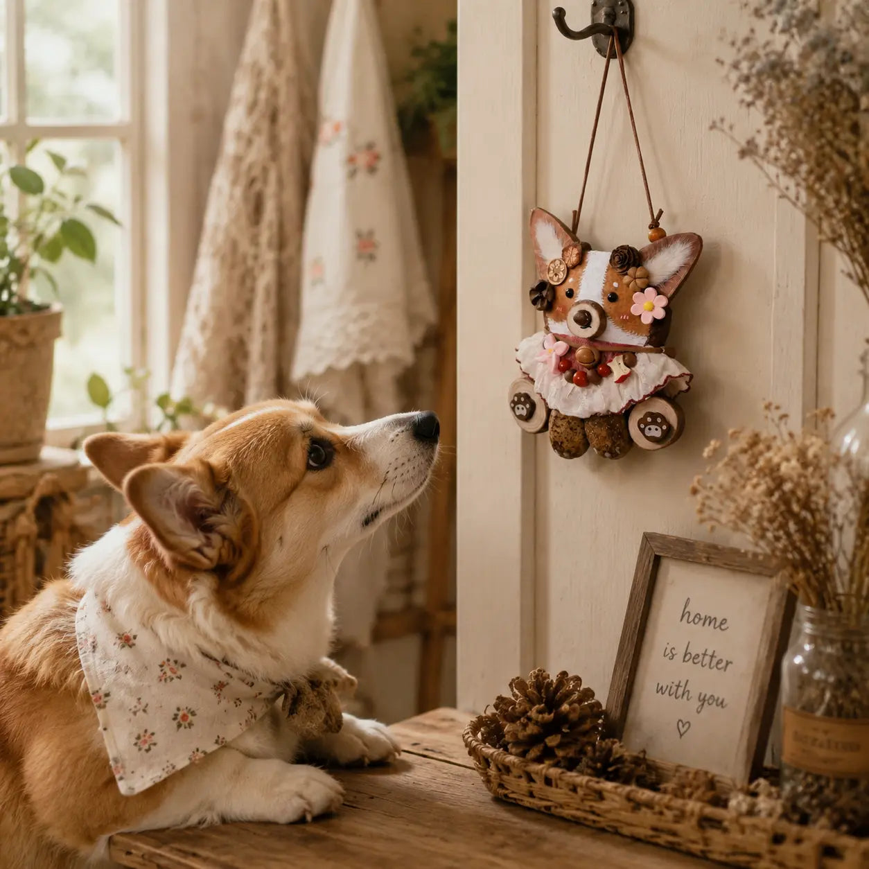 Woodland Corgi Charm